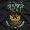 United States Navy Honor Courage Commitment Veteran Gift T-Shirt
