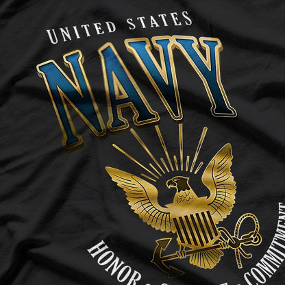 United States Navy Honor Courage Commitment Veteran Gift T-Shirt