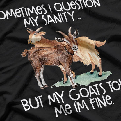 Hilarious Goat Lover Talk with Goats Funny T-Shirt