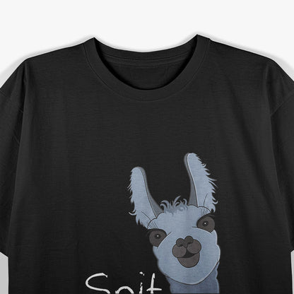 Funny Llama, Spit Happens T-Shirt