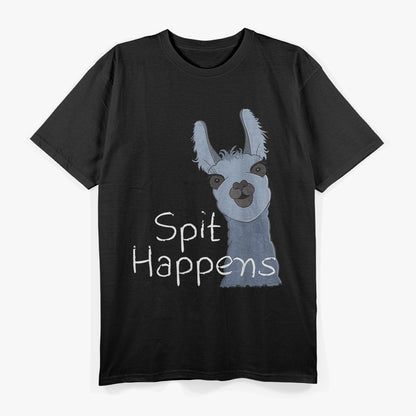 Funny Llama, Spit Happens T-Shirt