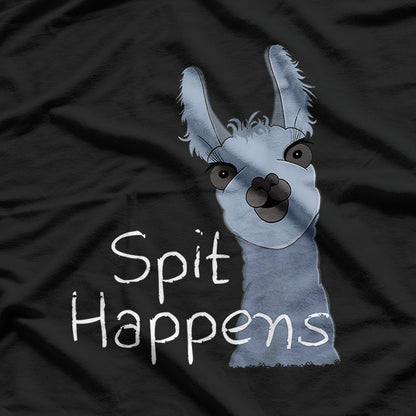 Funny Llama, Spit Happens T-Shirt