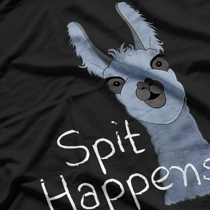 Funny Llama, Spit Happens T-Shirt