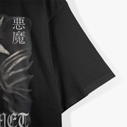 Japanese Gothic Baphomet Satanic Dark Occult Devil Art T-Shirt