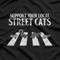 Support Your Local Street Cats Funny Raccoon Skunk Opossum  T-Shirt