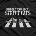 Support Your Local Street Cats Funny Raccoon Skunk Opossum  T-Shirt