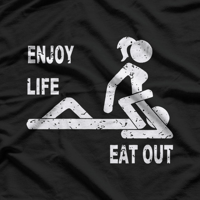 Eat Well, Live Happy: Food Lover’s Motto T-Shirt