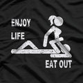 Eat Well, Live Happy: Food Lover’s Motto T-Shirt