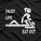 Eat Well, Live Happy: Food Lover’s Motto T-Shirt