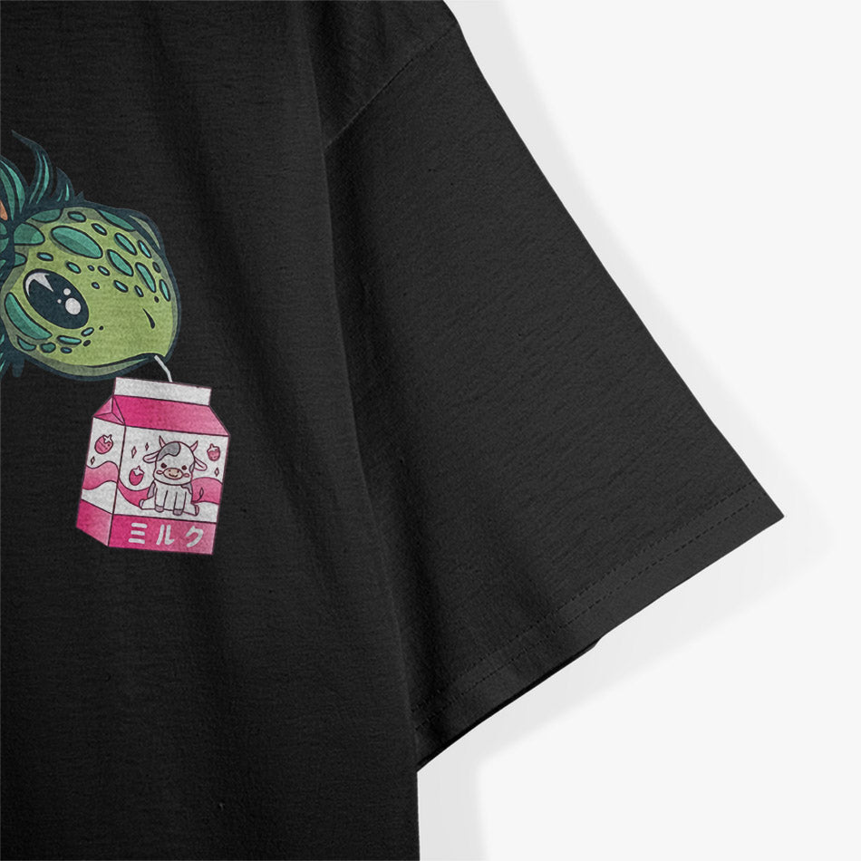 Turtle Drinking Strawberry Milkshake T-Shirt