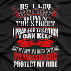 As I Lay Rubber Down The Street Drag Racing Gift T-Shirt