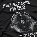 Funny Aging Humor – Out of Range Quote Graphic T-Shirt