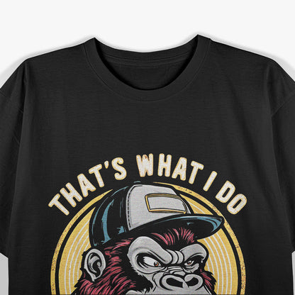 Funny Fix-It Monkey I Repair Stuff & Know Things  T-Shirt