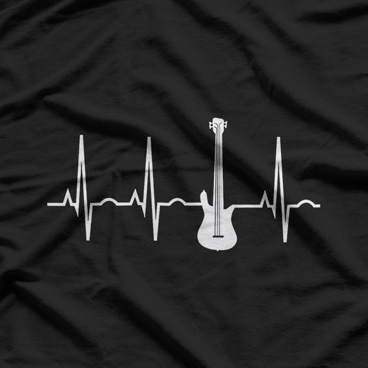 Bass Guitar Player Heart T-Shirt