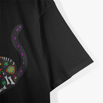 Cute Skull Mexican Cat - A Vibrant Fusion of Culture and Cuteness T-Shirt