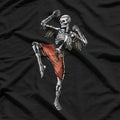 Skeleton Warrior Muay Thai Fighter Funny Fitness T-Shirt