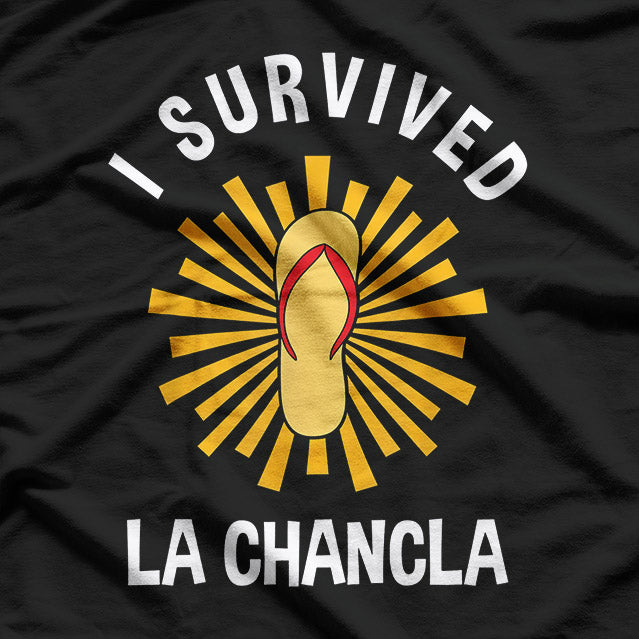 Survived La Chancla – Funny Latino Parenting Humor Gift T-Shirt