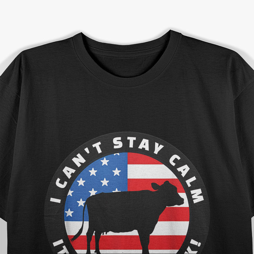 Patriotic Cattle Cow Calf County Farm Pride T-Shirt