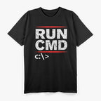 Run CMD Computer Programmer Geek T-Shirt