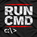 Run CMD Computer Programmer Geek T-Shirt
