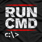 Run CMD Computer Programmer Geek T-Shirt