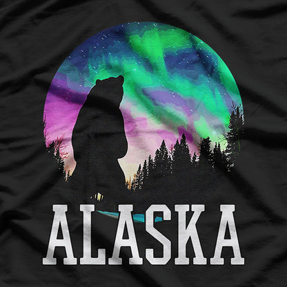 Alaska Northern Lights Adventure – Cool Wilderness Outdoor Travel T-Shirt