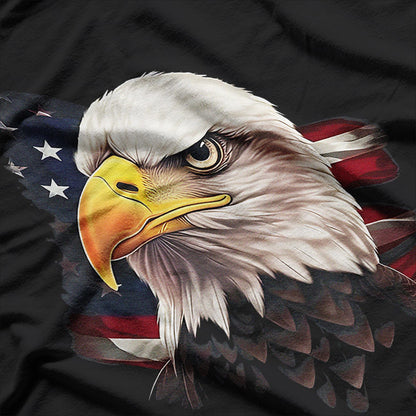 Patriotic USA – American Bald Eagle Flag T-Shirt