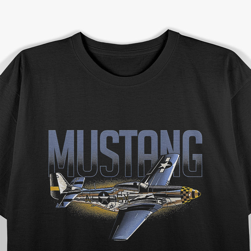 American Classics P-51 Mustang – WWII Military Airplane T-Shirt