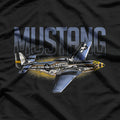 American Classics P-51 Mustang – WWII Military Airplane T-Shirt