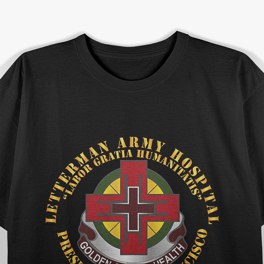 Army Medical Center Military Style Letterman Graphic T-Shirt