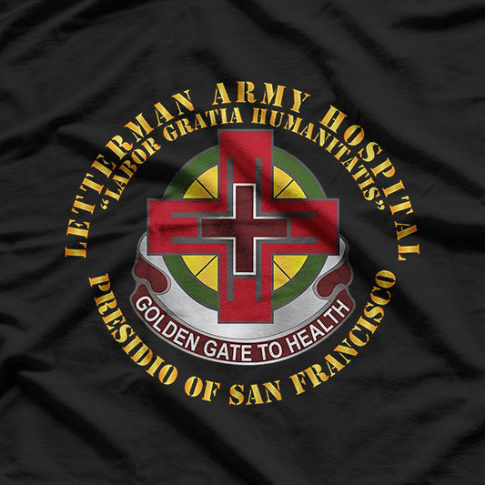 Army Medical Center Military Style Letterman Graphic T-Shirt