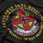 Army Medical Center Military Style Letterman Graphic T-Shirt
