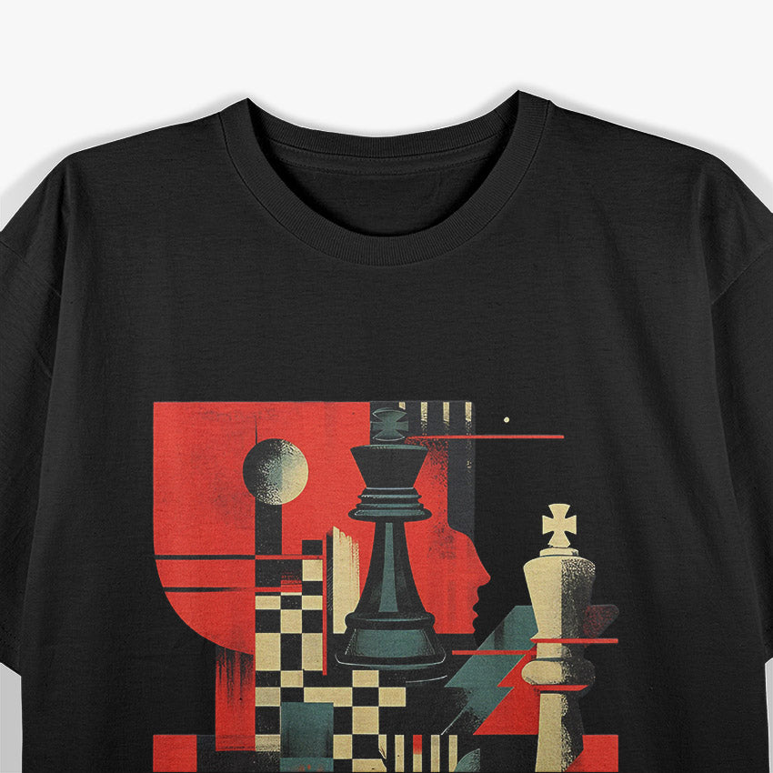 Artistic Chess Player Love Game Strategy Graphic Cotton T-Shirt