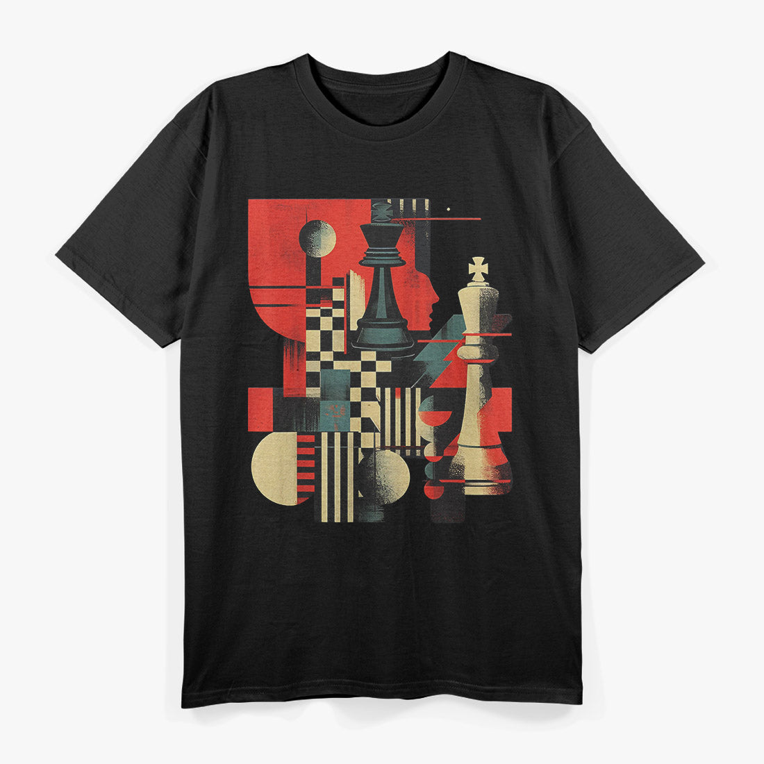 Artistic Chess Player Love Game Strategy Graphic Cotton T-Shirt