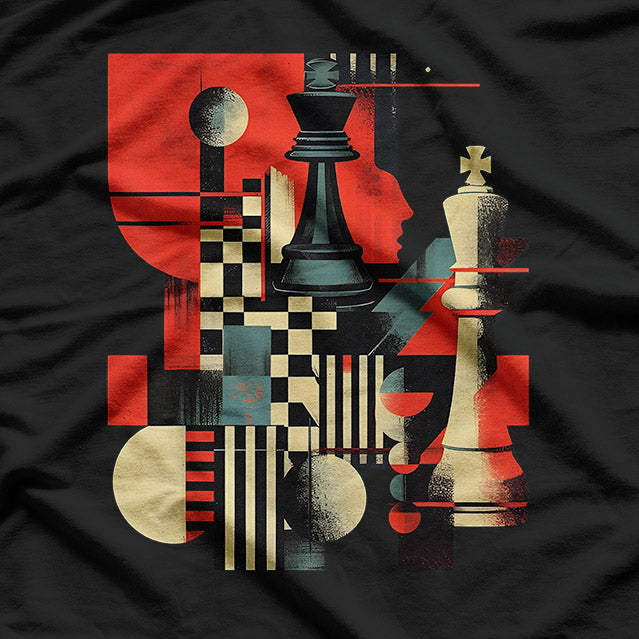Artistic Chess Player Love Game Strategy Graphic Cotton T-Shirt