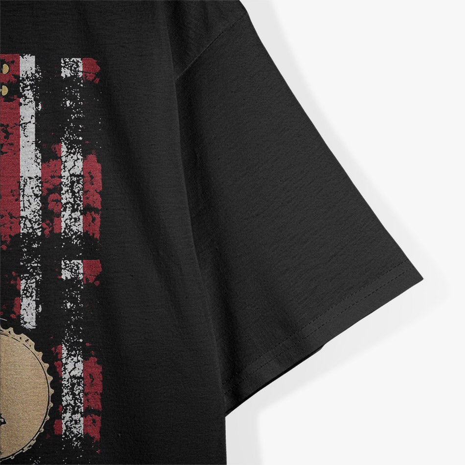 Banjo & Stars – American Flag Folk Music Heritage Love T-Shirt
