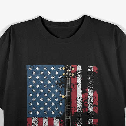 Banjo & Stars – American Flag Folk Music Heritage Love T-Shirt