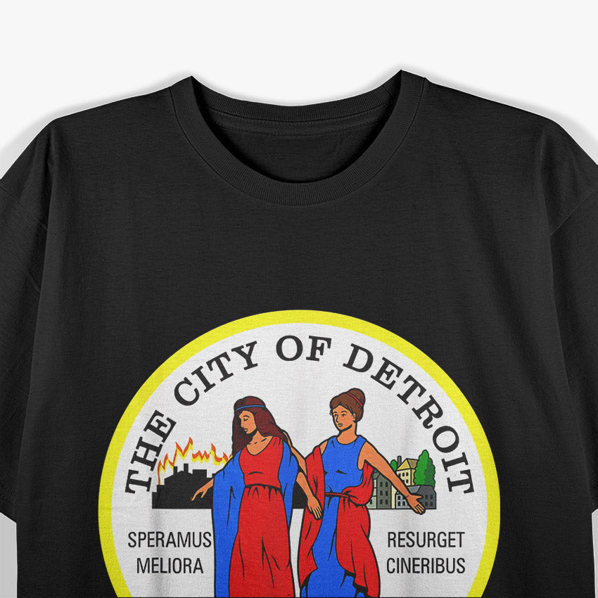 The City of Detroit Michigan Skyline T-Shirt