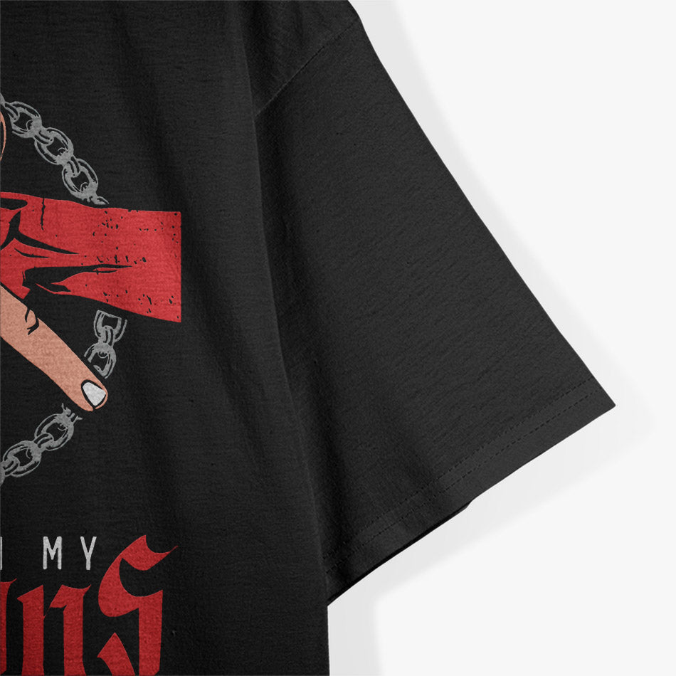 Down With My Demons Deal Handshake Aesthetic Humor Goth T-Shirt