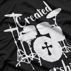 Drummer Music Created to Worship Christian Drum Player T-Shirt