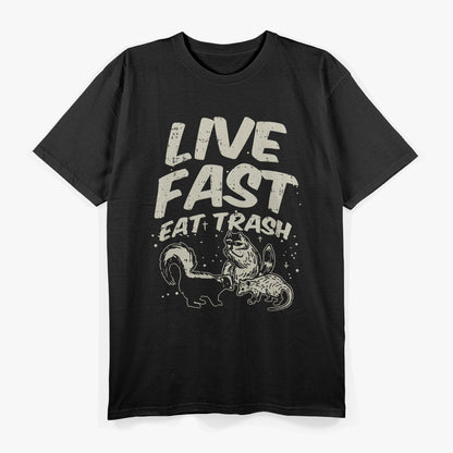 Eat Trash – Skunk, Raccoon, Opossum, Street Cats Funny Design T-Shirt
