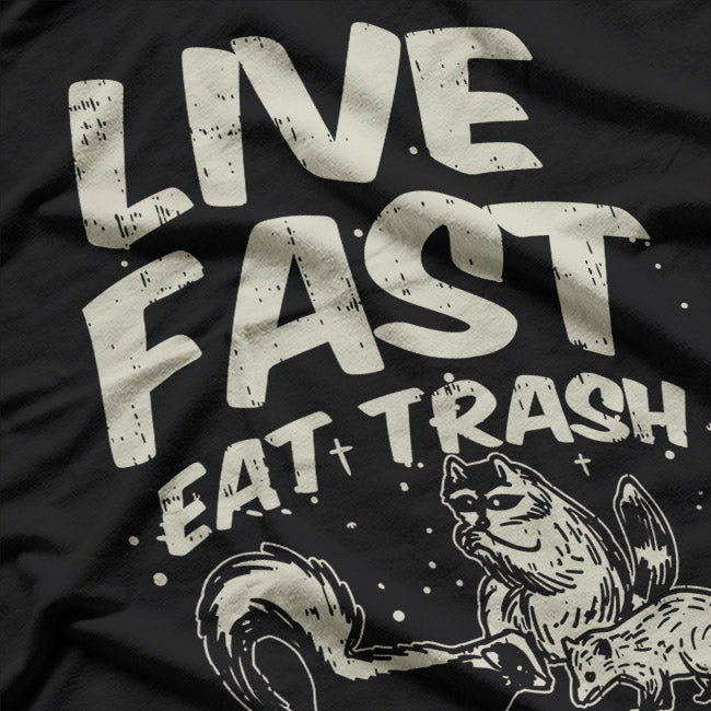Eat Trash – Skunk, Raccoon, Opossum, Street Cats Funny Design T-Shirt