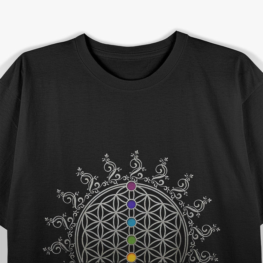 Flower of Life – Sacred Geometry Chakra Yoga Spiritual Graphic T-Shirt