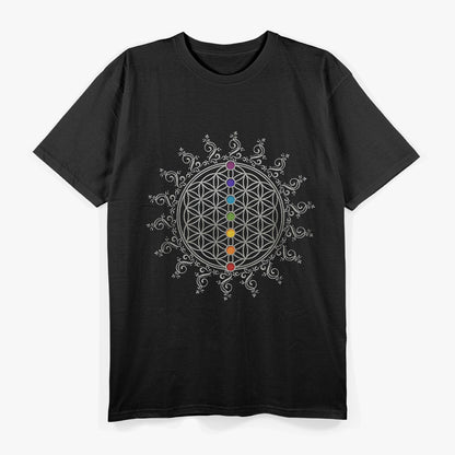 Flower of Life – Sacred Geometry Chakra Yoga Spiritual Graphic T-Shirt