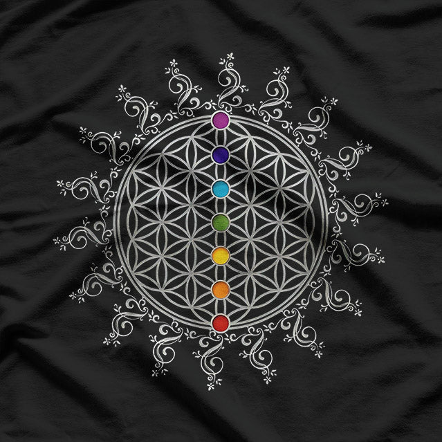 Flower of Life – Sacred Geometry Chakra Yoga Spiritual Graphic T-Shirt