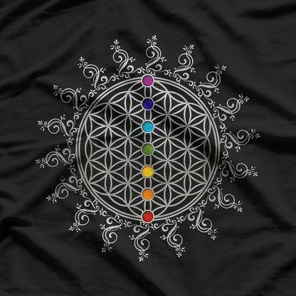 Flower of Life – Sacred Geometry Chakra Yoga Spiritual Graphic T-Shirt