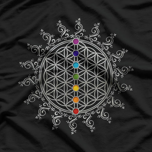 Flower of Life – Sacred Geometry Chakra Yoga Spiritual Graphic T-Shirt