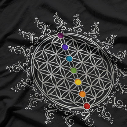 Flower of Life – Sacred Geometry Chakra Yoga Spiritual Graphic T-Shirt