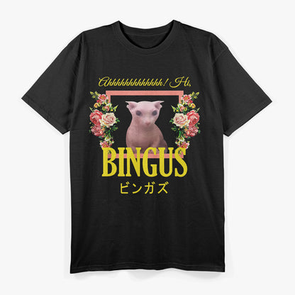 Hi Bingus: Funny Floral Pink Aesthetic T-Shirt