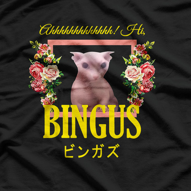 Hi Bingus: Funny Floral Pink Aesthetic T-Shirt